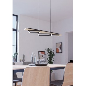 BOYAL Κρεμαστό Φωτιστικό LED EGLO 901927 μαύρο/ξύλο L101cm