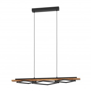 BOYAL Κρεμαστό Φωτιστικό LED EGLO 901933 μαύρο/ξύλο L101cm