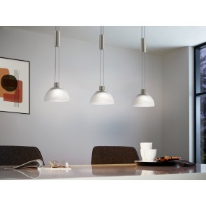 MONTEFIO Κρεμαστό Φωτιστικό LED EGLO 93468 ασημί/γυαλί L88,5cm