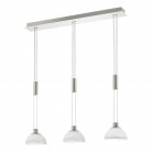 MONTEFIO Κρεμαστό Φωτιστικό LED EGLO 93468 ασημί/γυαλί L88,5cm