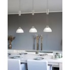 MONTEFIO Κρεμαστό Φωτιστικό LED EGLO 93468 ασημί/γυαλί L88,5cm