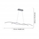 LASANA 2 Κρεμαστό Φωτιστικό LED EGLO 96104 ασημί L120cm