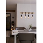 TOWNSHEND Κρεμαστό Φωτιστικό EGLO 43512 μαύρο ξύλινο L70cm