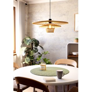 LYDNEY Κρεμαστό Φωτιστικό EGLO 44012 φυσικό bamboo Ø57cm