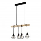 TOWNSHEND 5 Κρεμαστό Φωτιστικό EGLO 44075 μαύρο ξύλινο L100cm TOWNSHEND 5 Κρεμαστό Φωτιστικό EGLO 44075 μαύρο ξύλινο L100cm