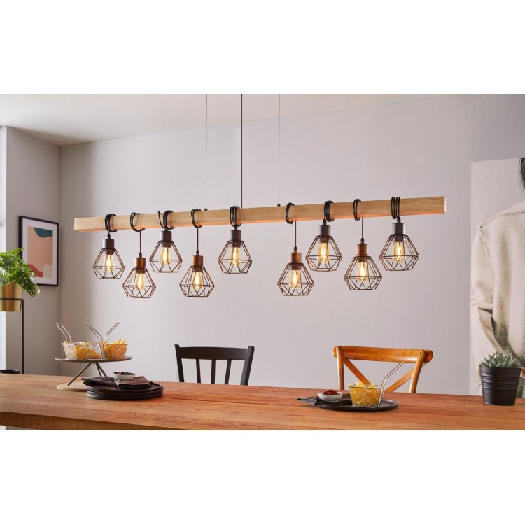 TOWNSHEND 5 Κρεμαστό Φωτιστικό EGLO 44077 μαύρο ξύλινο L150cm TOWNSHEND 5 Κρεμαστό Φωτιστικό EGLO 44077 μαύρο ξύλινο L150cm