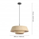 MARFORD Κρεμαστό Φωτιστικό EGLO 44096 φυσική ράφια Ø50cm MARFORD Κρεμαστό Φωτιστικό EGLO 44096 φυσική ράφια Ø50cm