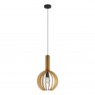 VELASCO Κρεμαστό Φωτιστικό EGLO 900151 ξύλινο maple Ø31cm