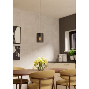 COLOMERA Κρεμαστό Φωτιστικό EGLO 901162 γκρι ματ γυάλινο Ø15cm