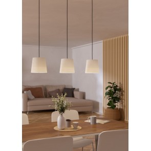 FEBRES Κρεμαστό Φωτιστικό EGLO 901263 λευκό υφασμάτινο L88cm