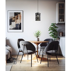 CREMELLA Κρεμαστό Φωτιστικό EGLO 99346 μαύρο μεταλλικό Ø18cm