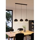 CALLOW Κρεμαστό Φωτιστικό EGLO 43756 μαύρο ξύλινο μεταλλικό FSC L93cm