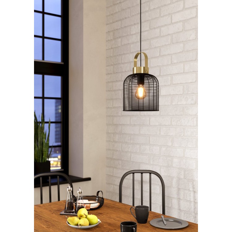 ROUNDHAM Κρεμαστό Φωτιστικό EGLO 43963 μαύρο συρμάτινο Ø22cm ROUNDHAM Κρεμαστό Φωτιστικό EGLO 43963 μαύρο συρμάτινο Ø22cm