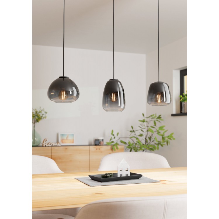 AGUILARES Κρεμαστό Φωτιστικό EGLO 900195 φιμέ γυάλινο L84cm AGUILARES Κρεμαστό Φωτιστικό EGLO 900195 φιμέ γυάλινο L84cm