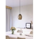 ESTANYS Κρεμαστό Φωτιστικό EGLO 390159 μονόφωτο καφέ γυαλί Ø19cm ESTANYS Κρεμαστό Φωτιστικό EGLO 390159 μονόφωτο καφέ γυαλί Ø19cm