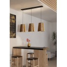CASTUERA Κρεμαστό Φωτιστικό EGLO 390293 τρίφωτο μαύρο χρυσό ροζ χάρτινο με πέταλα τριαντάφυλλου L131cm CASTUERA Κρεμαστό Φωτιστικό EGLO 390293 τρίφωτο μαύρο χρυσό ροζ χάρτινο με πέταλα τριαντάφυλλου L131cm