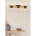 BAILRIGG Φωτιστικό Οροφής EGLO 43901 μαύρο ξύλινο L65,5cm