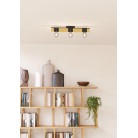 BAILRIGG Φωτιστικό Οροφής EGLO 43901 μαύρο ξύλινο L65,5cm