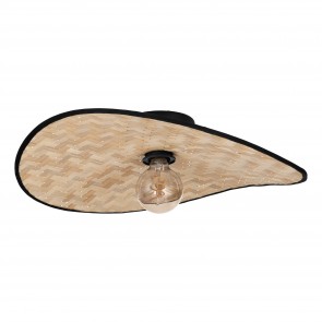 MARYWELL Φωτιστικό Οροφής EGLO 44043 ψάθα μαύρο Ø50cm