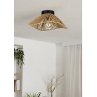 LAVISTER Φωτιστικό Οροφής EGLO 44071 μπεζ μαύρο Ø39cm
