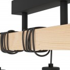TOWNSHEND 5 Φωτιστικό Οροφής EGLO 44074 μαύρο ξύλινο L55cm TOWNSHEND 5 Φωτιστικό Οροφής EGLO 44074 μαύρο ξύλινο L55cm