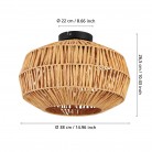 SHELDON Φωτιστικό Οροφής EGLO 44142 μπεζ μαύρο Ø38cm SHELDON Φωτιστικό Οροφής EGLO 44142 μπεζ μαύρο Ø38cm