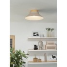 MOHARRAS Φωτιστικό Οροφής EGLO 900736 μπεζ ξύλινο Ø40cm