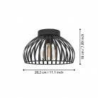 MOGANO 3 Φωτιστικό Οροφής EGLO 900792 μαύρο Ø28cm MOGANO 3 Φωτιστικό Οροφής EGLO 900792 μαύρο Ø28cm