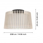 FATTORIA Φωτιστικό Οροφής EGLO 900901 μαύρο ξύλινο Ø38cm FATTORIA Φωτιστικό Οροφής EGLO 900901 μαύρο ξύλινο Ø38cm