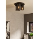 COLOMERA Φωτιστικό Οροφής EGLO 901161 φιμέ μαύρο Ø35cm