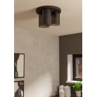 COLOMERA Φωτιστικό Οροφής EGLO 901161 φιμέ μαύρο Ø35cm