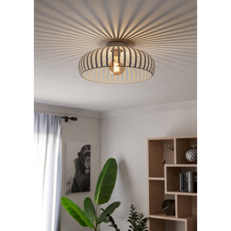 MOGANO 3 Φωτιστικό Οροφής EGLO 901747 μπεζ Ø43cm MOGANO 3 Φωτιστικό Οροφής EGLO 901747 μπεζ Ø43cm