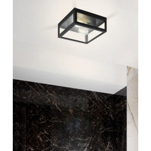 AMEZOLA Φωτιστικό Οροφής EGLO 99122 μαύρο γυάλινο L29cm