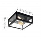 AMEZOLA Φωτιστικό Οροφής EGLO 99122 μαύρο γυάλινο L29cm AMEZOLA Φωτιστικό Οροφής EGLO 99122 μαύρο γυάλινο L29cm