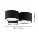 PASTORE 2 Φωτιστικό Οροφής EGLO 99508 μαύρο υφασμάτινο L61cm PASTORE 2 Φωτιστικό Οροφής EGLO 99508 μαύρο υφασμάτινο L61cm