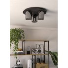 GOROSIBA 1 Φωτιστικό Οροφής EGLO 99631 γκρι γυάλινο Ø14,5cm GOROSIBA 1 Φωτιστικό Οροφής EGLO 99631 γκρι γυάλινο Ø14,5cm