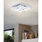 CABO Φωτιστικό Οροφής LED EGLO 30931 τετράφωτο ασημί γυάλινο GU10 L29cm