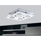 CABO Φωτιστικό Οροφής LED EGLO 30931 τετράφωτο ασημί γυάλινο GU10 L29cm
