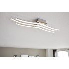 RONCADE Φωτιστικό Οροφής LED EGLO 31995 τρίφωτο ασημί L65cm