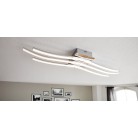 RONCADE Φωτιστικό Οροφής LED EGLO 31995 τρίφωτο ασημί L65cm