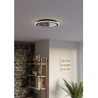 MACCHIONI Φωτιστικό Οροφής LED EGLO 901238 μαύρο τηλεχειριστήριο Ø38cm