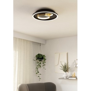 TIRIOLO Φωτιστικό Οροφής LED EGLO 901244 μαύρο χρυσό Ø38cm