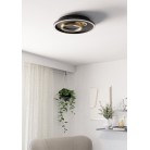 TIRIOLO Φωτιστικό Οροφής LED EGLO 901244 μαύρο χρυσό Ø38cm