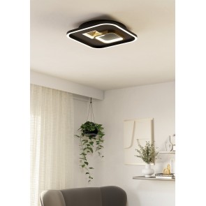 TIRIOLO Φωτιστικό Οροφής LED EGLO 901245 μαύρο χρυσό L38cm