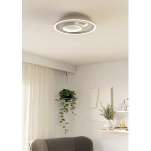 TIRIOLO Φωτιστικό Οροφής LED EGLO 901246 λευκό ασημί Ø38cm