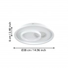 TIRIOLO Φωτιστικό Οροφής LED EGLO 901246 λευκό ασημί Ø38cm TIRIOLO Φωτιστικό Οροφής LED EGLO 901246 λευκό ασημί Ø38cm