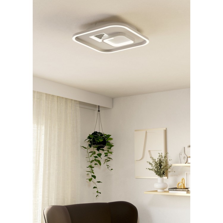 TIRIOLO Φωτιστικό Οροφής LED EGLO 901247 λευκό ασημί L38cm