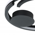 MEZZOMONTE Φωτιστικό Οροφής LED EGLO 901821 μαύρο τηλεχειριστήριο Ø48cm