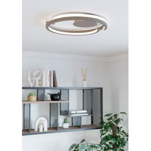 MEZZOMONTE Φωτιστικό Οροφής LED EGLO 901823 μπεζ τηλεχειριστήριο Ø48cm