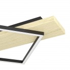 BOYAL Φωτιστικό Οροφής LED EGLO 901931 τρίφωτο μαύρο ξύλινο L101cm